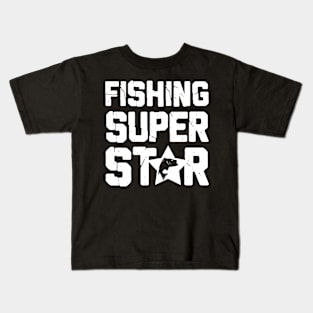 cool fishing superstar Kids T-Shirt